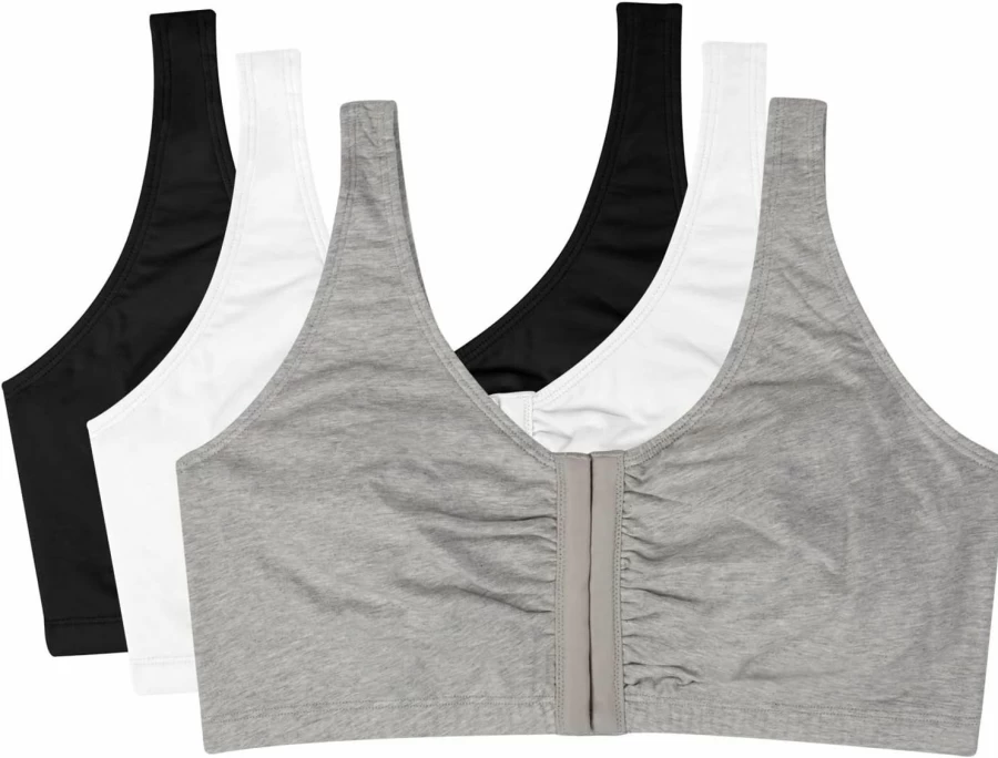 Fruit of the Loom Women's Front Closure Built-Up Support Sports Bra for Active Wear