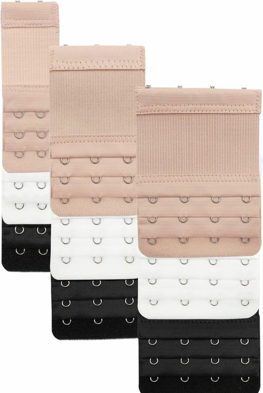 Red Snail Bra Extenders Set - 9Pcs Multi-Pack with 2, 3, 4 Hook Elastic Straps for Comfortable Bra Extension