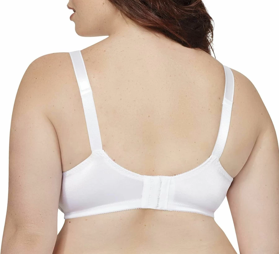 JUST MY SIZE Plus-Size Wireless Bra Pack - Full Coverage Leopard Satin Wirefree Bra (32C-50DD)