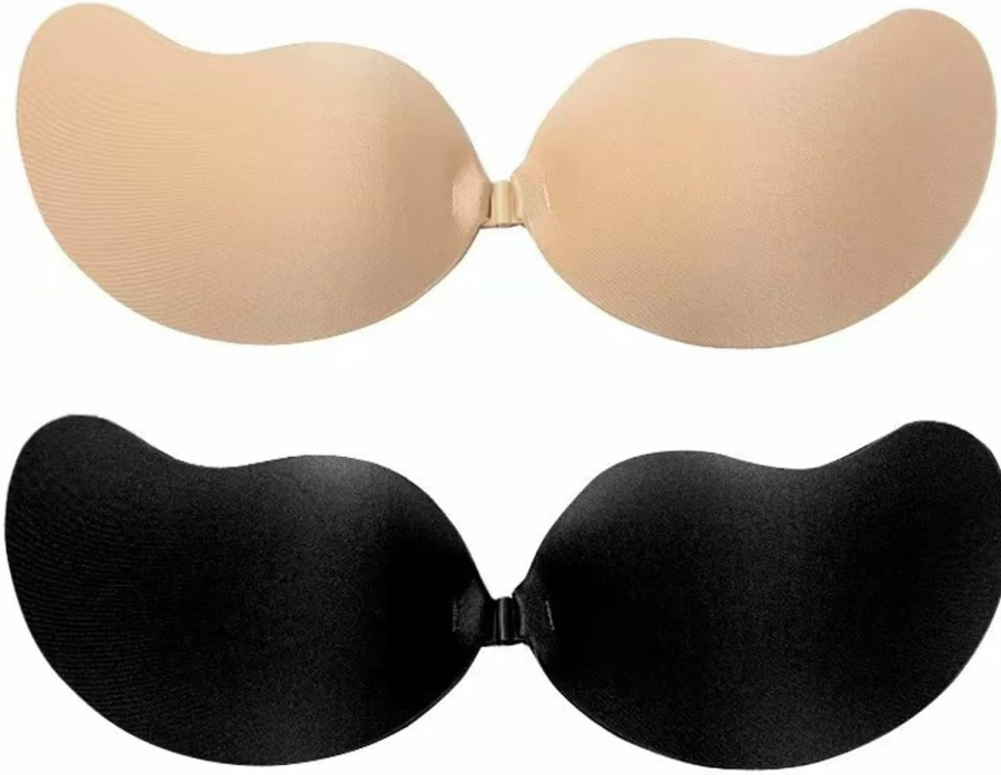 DEPOVOR Super Sticky Push Up Bra for Women - Strapless Backless Adhesive Bra for Wedding Dresses, Reusable Breast Lift Bra