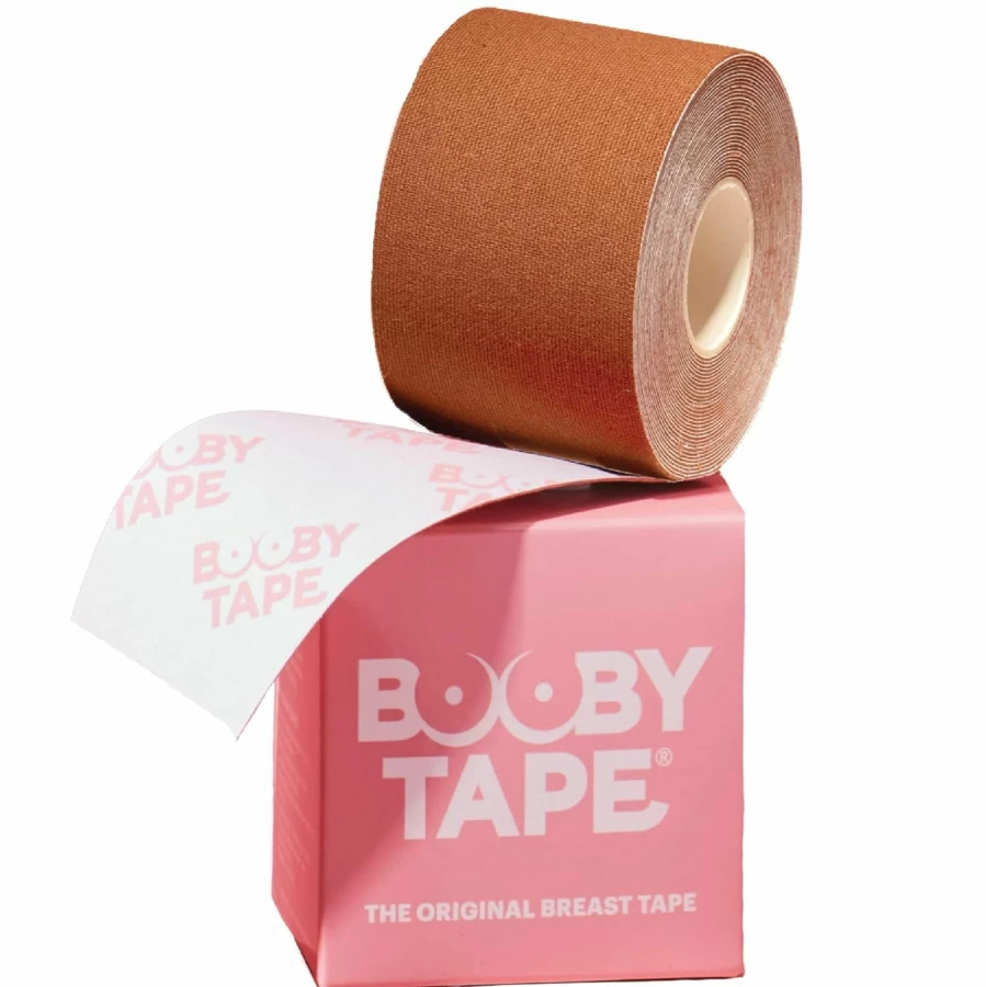 Booby Tape Original Breast Lift Tape – Latex-Free, Hypoallergenic Body Tape for Bra Replacement, 5 Meters, Nude, 1 Count