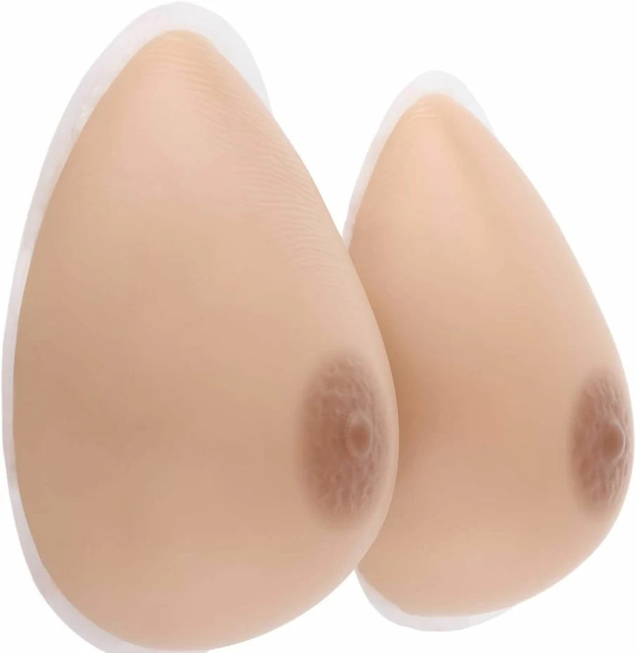 Vollence Self-Adhesive Silicone Breast Forms for Mastectomy, Crossdressing, Transgender & Cosplay – Reusable Prosthetic Enhancers