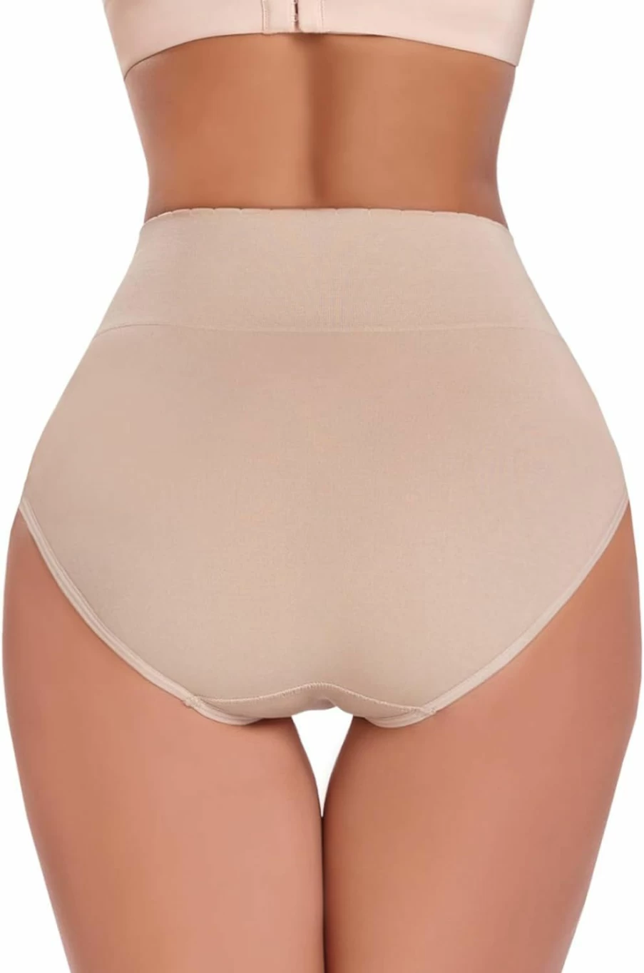 SAYCELI Women's High Waist Underwear 5-Pack - Tummy Control Postpartum Panties, Full Coverage Comfort Briefs