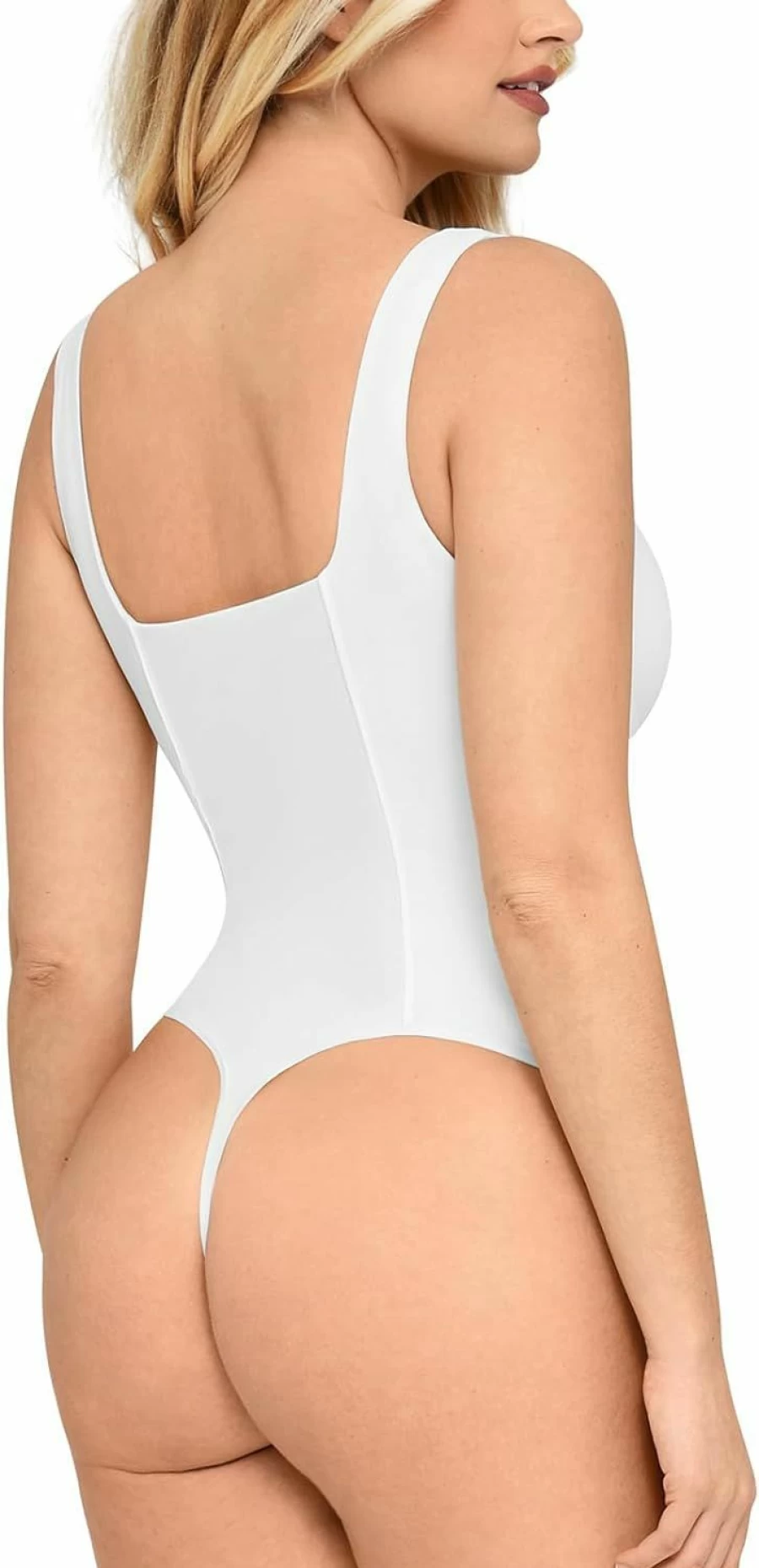 FeelinGirl Women's Tummy Control Shapewear Bodysuit - Sweetheart Neck Corset Top Thong Body Suit for Slimming & Sculpting