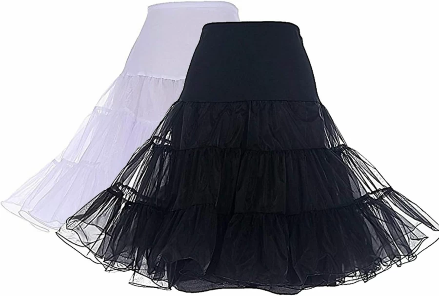 DRESSTELLS Vintage 50s Petticoat Skirt for Women - Retro Tutu Crinoline Underkirt