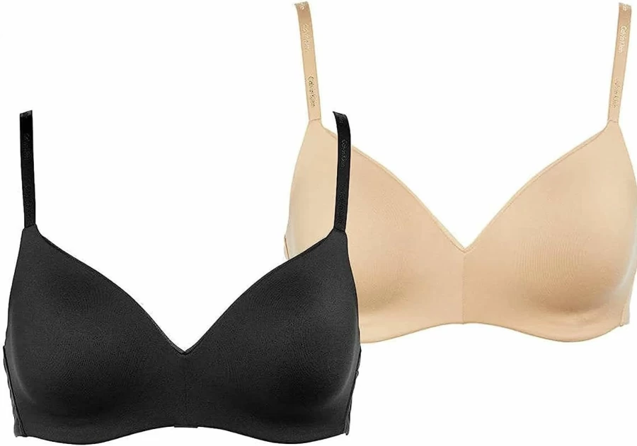 Calvin Klein Women's Wireless Comfort Bra 2-Pack - Lightly Lined Soft Cup Bralette Set