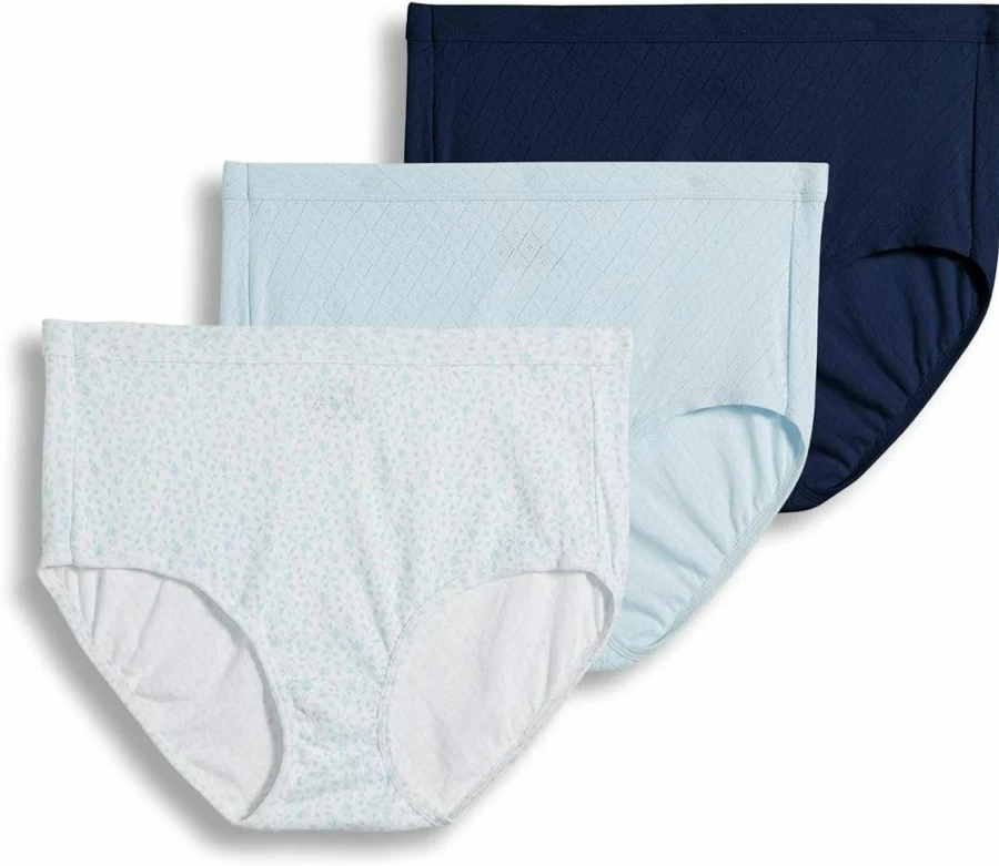 Jockey Women's Elance Breathe Cotton Underwear Briefs - 3 Pack Comfortable Breathable Panties