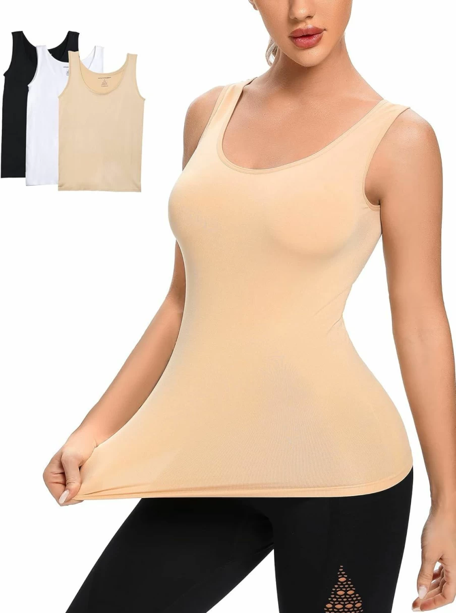 Layla's Celebrity Women's Seamless Tank Tops - Black, White, Gray & Nude Colors