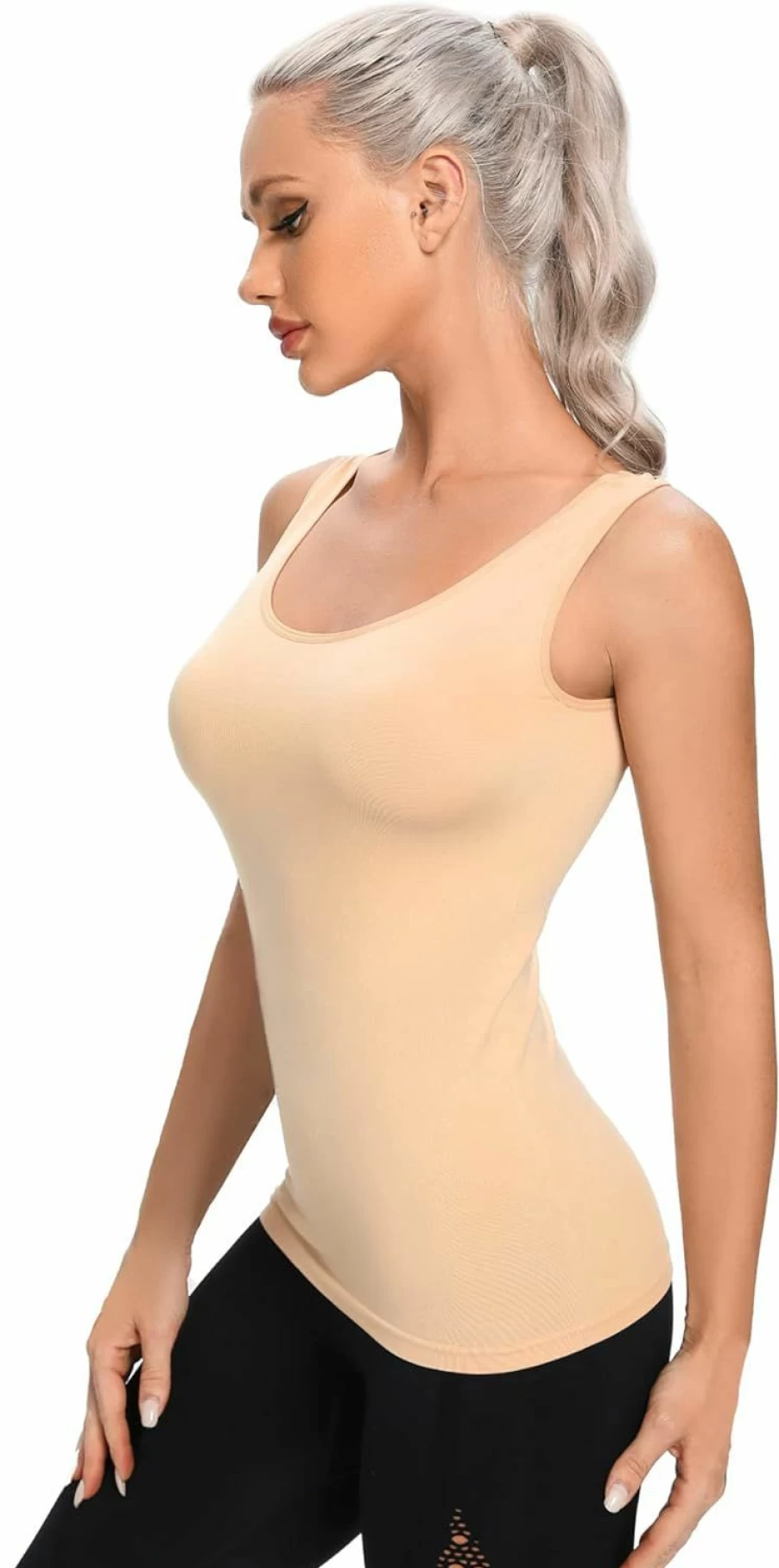 Layla's Celebrity Women's Seamless Tank Tops - Black, White, Gray & Nude Colors