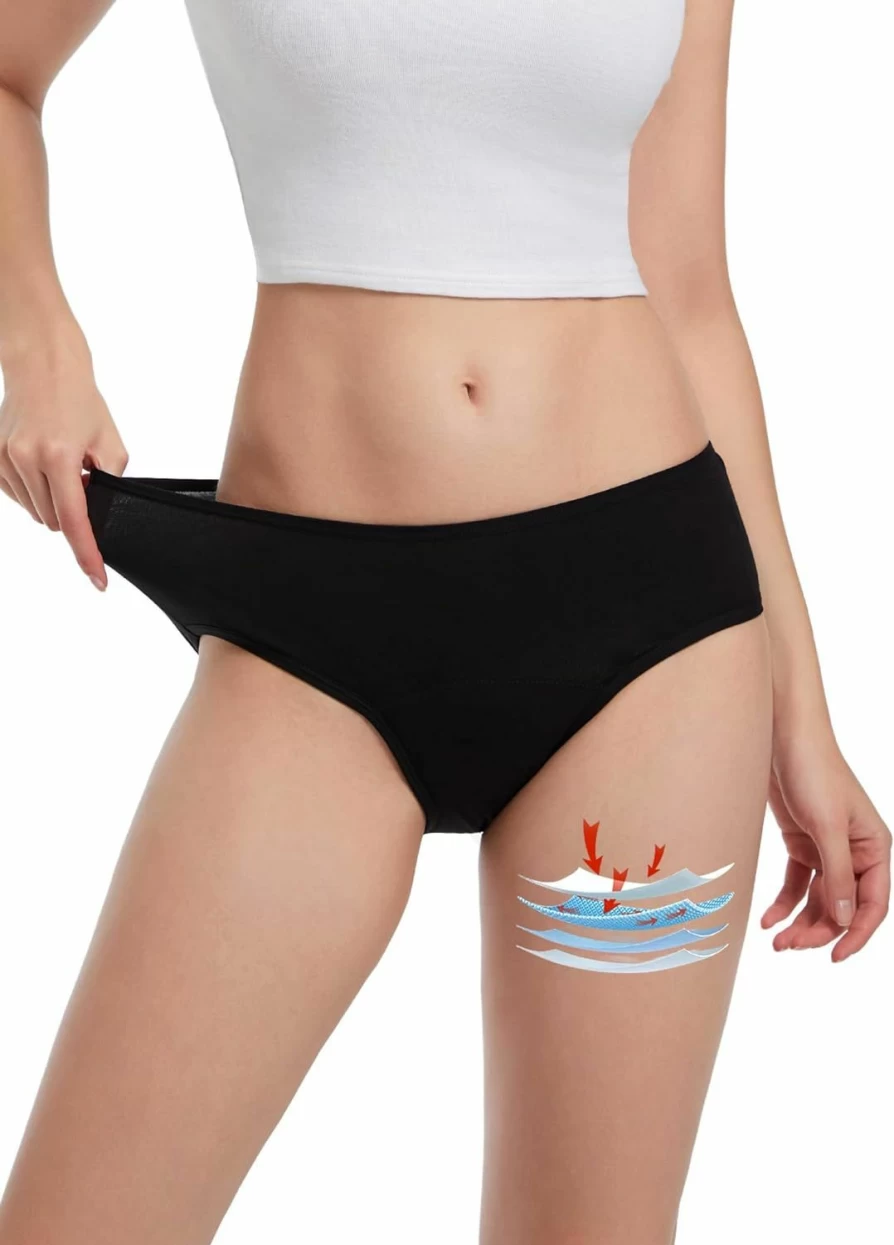 EcoPeriod Leakproof Menstrual Underwear for Women – Heavy Flow, Washable, Reusable Incontinence Panties