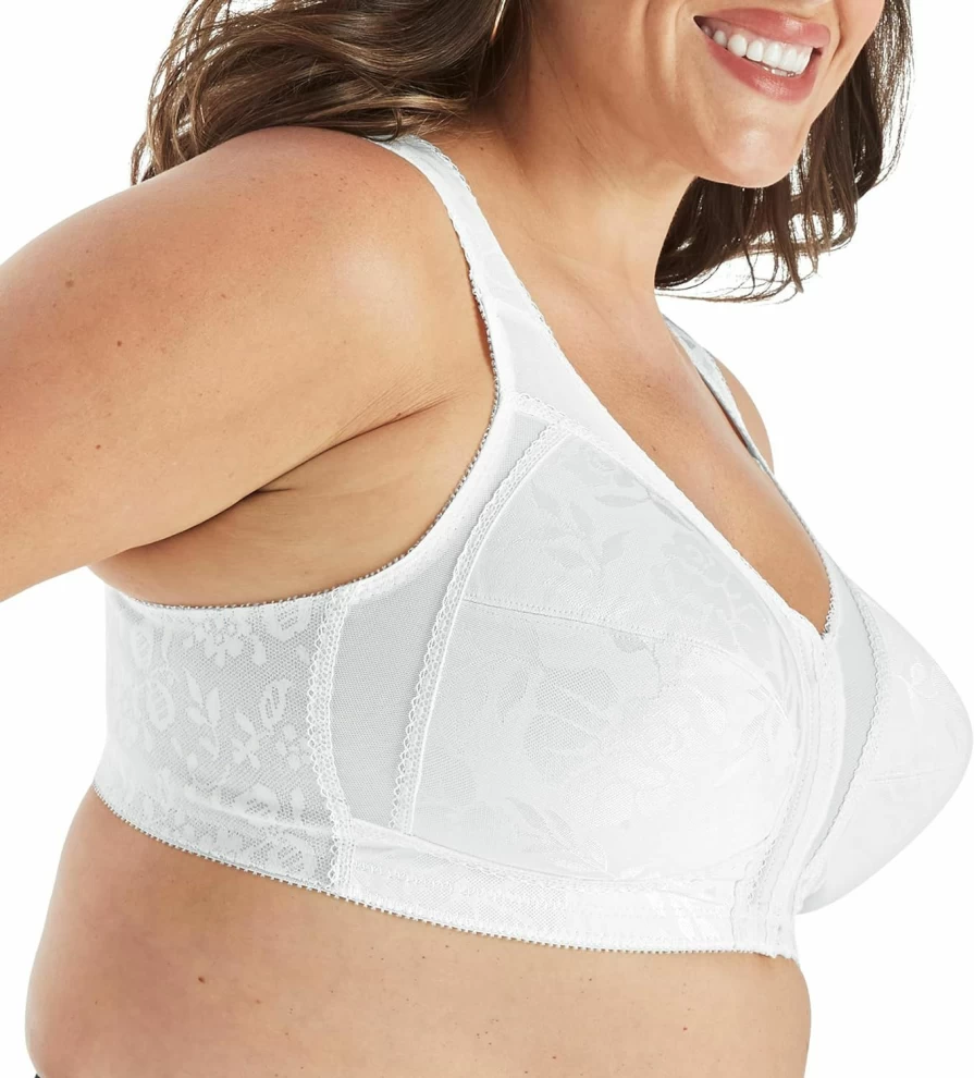Playtex Women's 18-Hour Comfort Front-Close Wirefree Bra with Flexible Back Support - US4695
