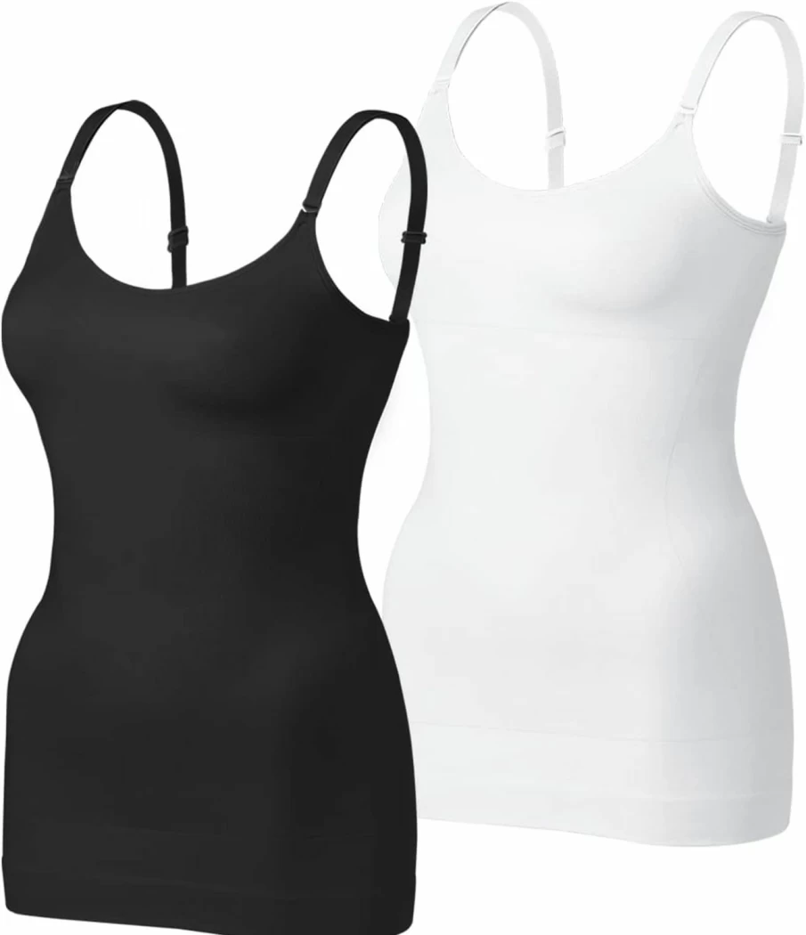 "VVX Women's Seamless Tummy Control Shapewear Camisole Tank Top – Slimming Compression Body Shaper"