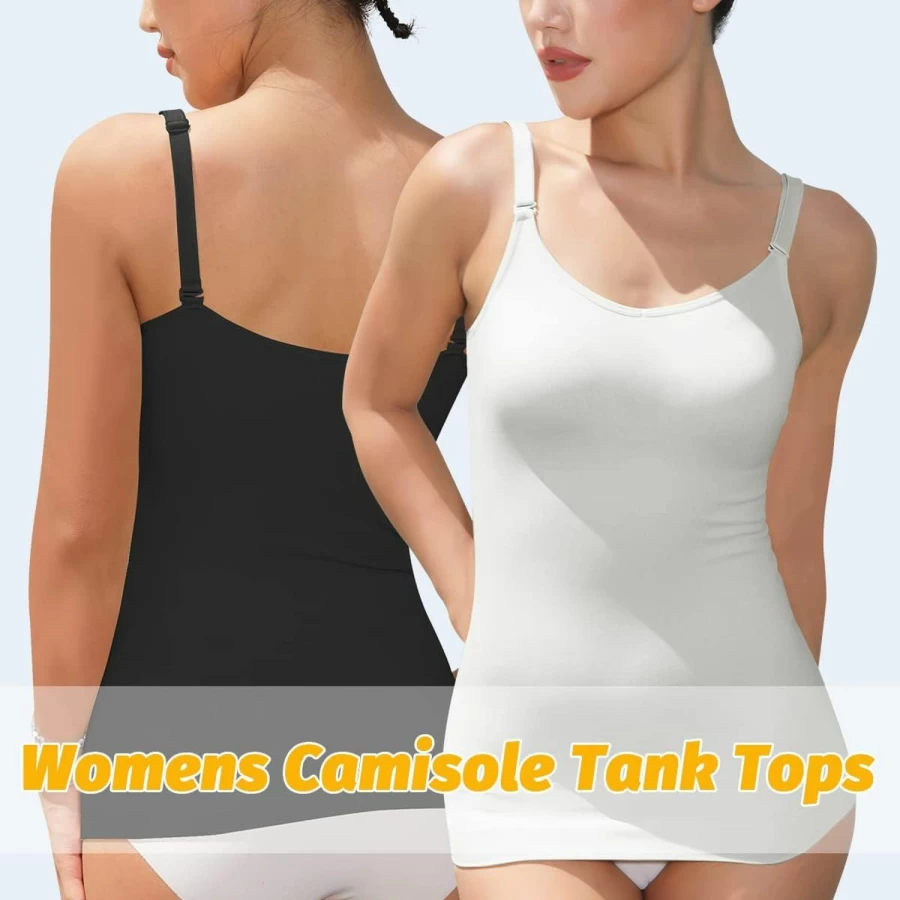 "VVX Women's Seamless Tummy Control Shapewear Camisole Tank Top – Slimming Compression Body Shaper"