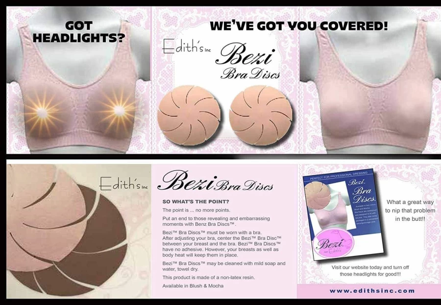 Ediths Reusable Nipple Covers - Invisible Bra Discs for Women, Comfortable Adhesive Pasties