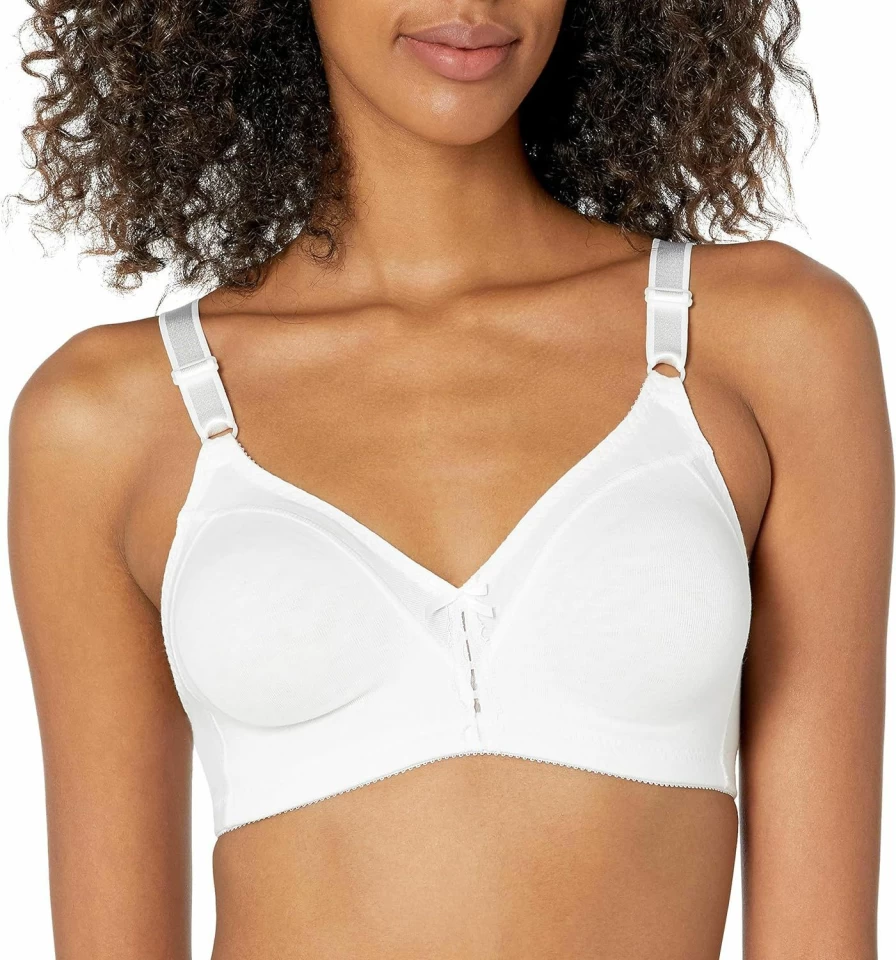 Bali Comfort Wireless Bra - Full Coverage Wirefree T-Shirt Bra, Soft Cotton Everyday Bra for Women, Double Support Comfortable Bra