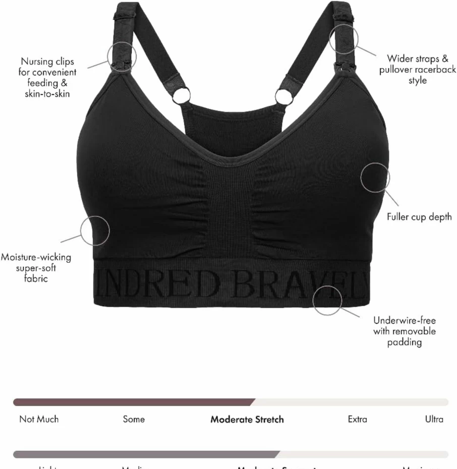 Kindred Bravely Sublime Nursing Sports Bra - Seamless Maternity & Postpartum Support for Active Moms