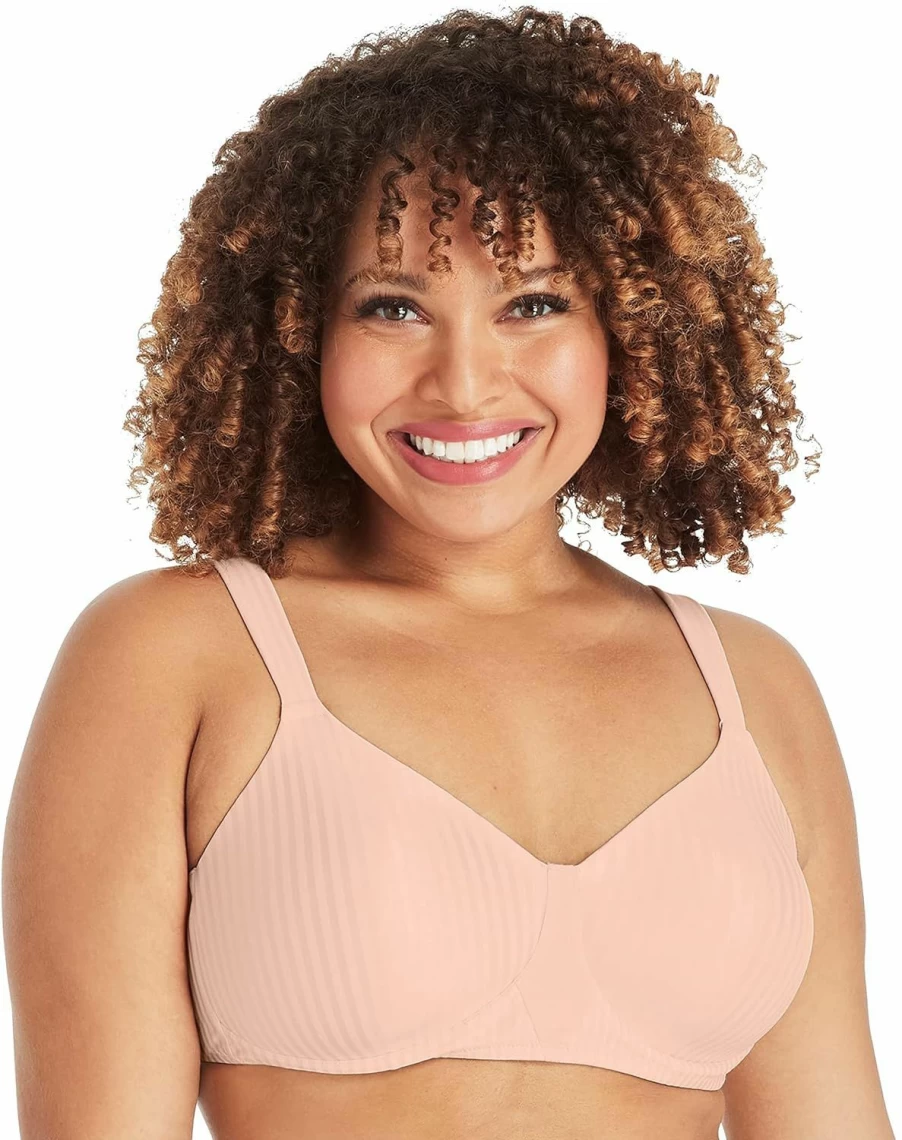 Playtex Women's Full-Coverage Wireless T-Shirt Bra for Plus Sizes – Perfectly Smooth Comfort