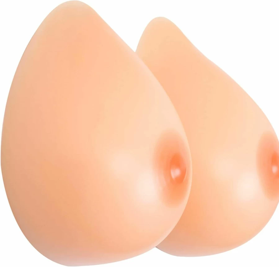 MERSTEYO Self-Adhesive Silicone Breast Forms for Crossdressers, Transgender & Mastectomy Prosthesis – Reusable Fake Boobs for Natural Look