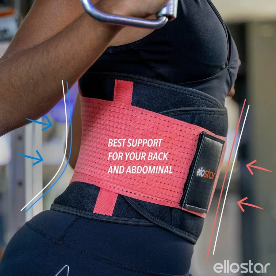 Ellostar Women's Waist Trainer for Tummy Control & Back Support – Sweat Waist Trimmer for Weight Loss, Workout Shapewear & Belly Fat Reduction