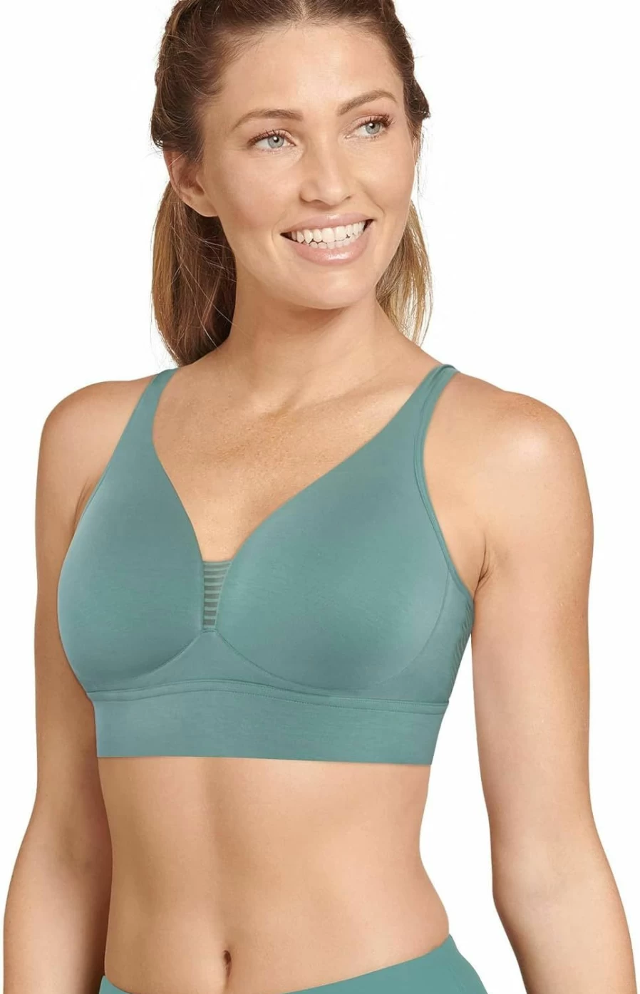 Jockey Women's Forever Fit Supersoft Modal V-Neck Bra with Molded Cups for Comfort & Support