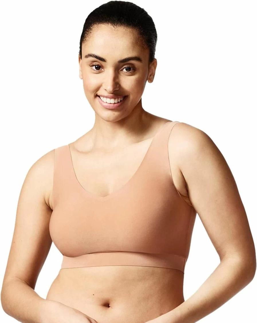 Chantelle Women's Comfort Stretch V-Neck Padded Bra - Soft Support Everyday T-Shirt Bra