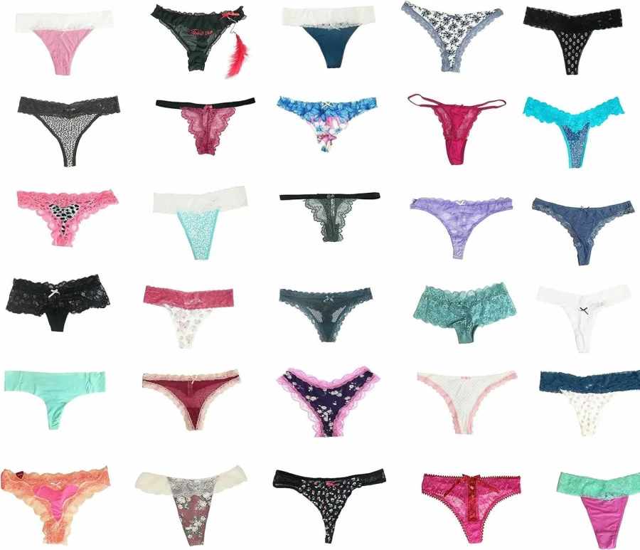 Jooniyaa Women's 5-Pack T-Back Thong Panties - Comfortable G-String Underwear Variety Set