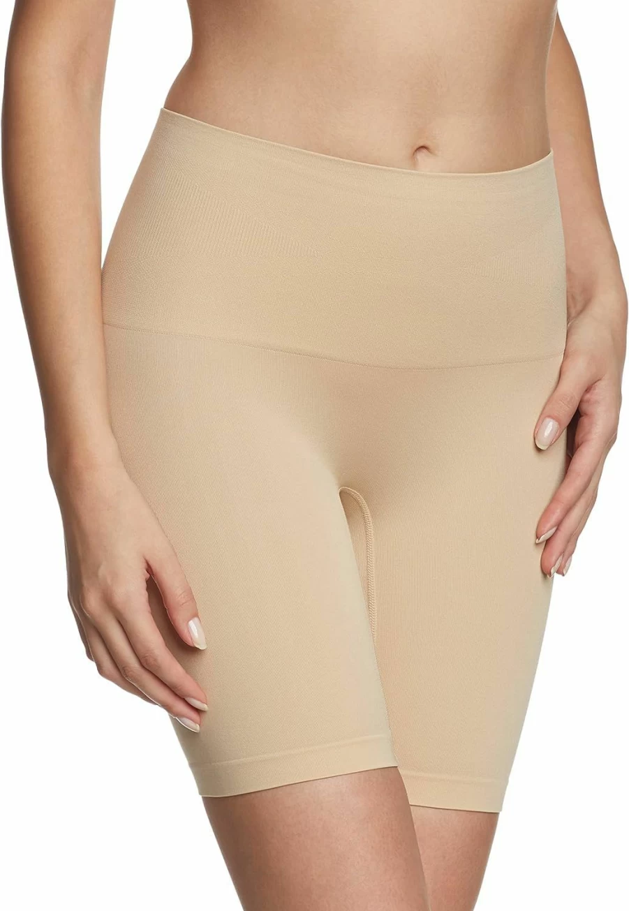Maidenform Women's Seamless Thigh Slimmer Shapewear DM2550 - Tummy Control & Body Shaping High-Waisted Shorts for Smooth Look