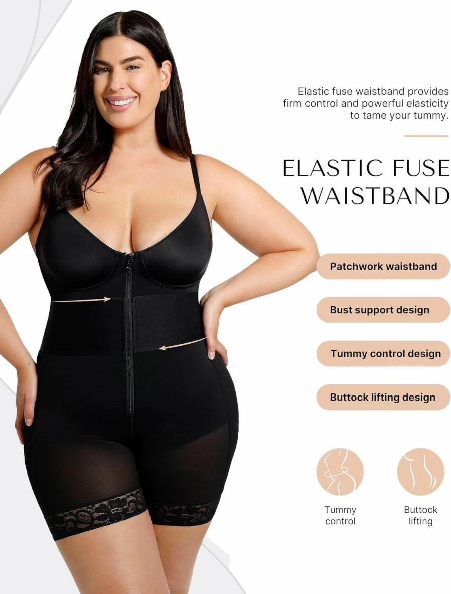 SHAPELLX Women's Tummy Control Shapewear Bodysuit - Butt Lifting Body Shaper for Slimming & Sculpting