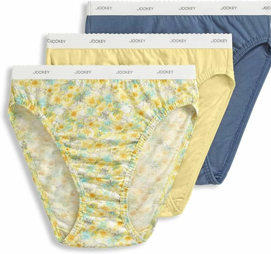 Jockey Women's Plus Size French Cut Underwear 3-Pack - Comfortable Classic Cotton Panties