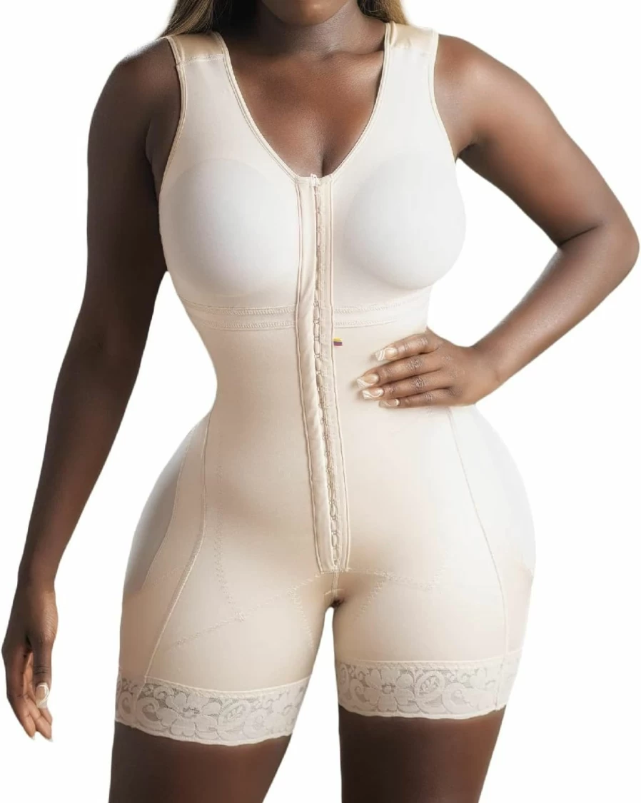 "Snatched Body Women's Stage 2 Faja Colombiana Post-Surgery Shapewear with Bra – BBL Girdle for Waist Training & Body Shaping"
