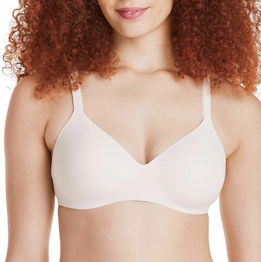 Hanes Women's Wireless T-Shirt Bra - Moisture-Wicking, Convertible & Wirefree Comfort Bra