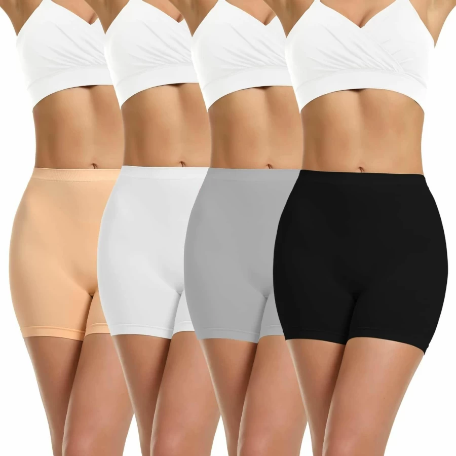 LALESTE Women's Seamless Anti-Chafing Slip Shorts - Under Dress Bike Shorts & Boy Briefs for Smooth Comfort