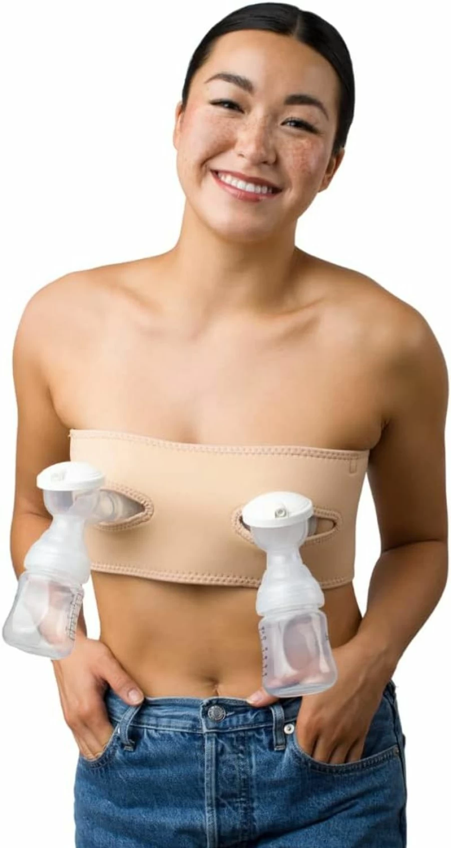 LaVie Hands-Free Pumping Bra for Women – Adjustable Breast Pump Bustier for Comfortable Breastfeeding