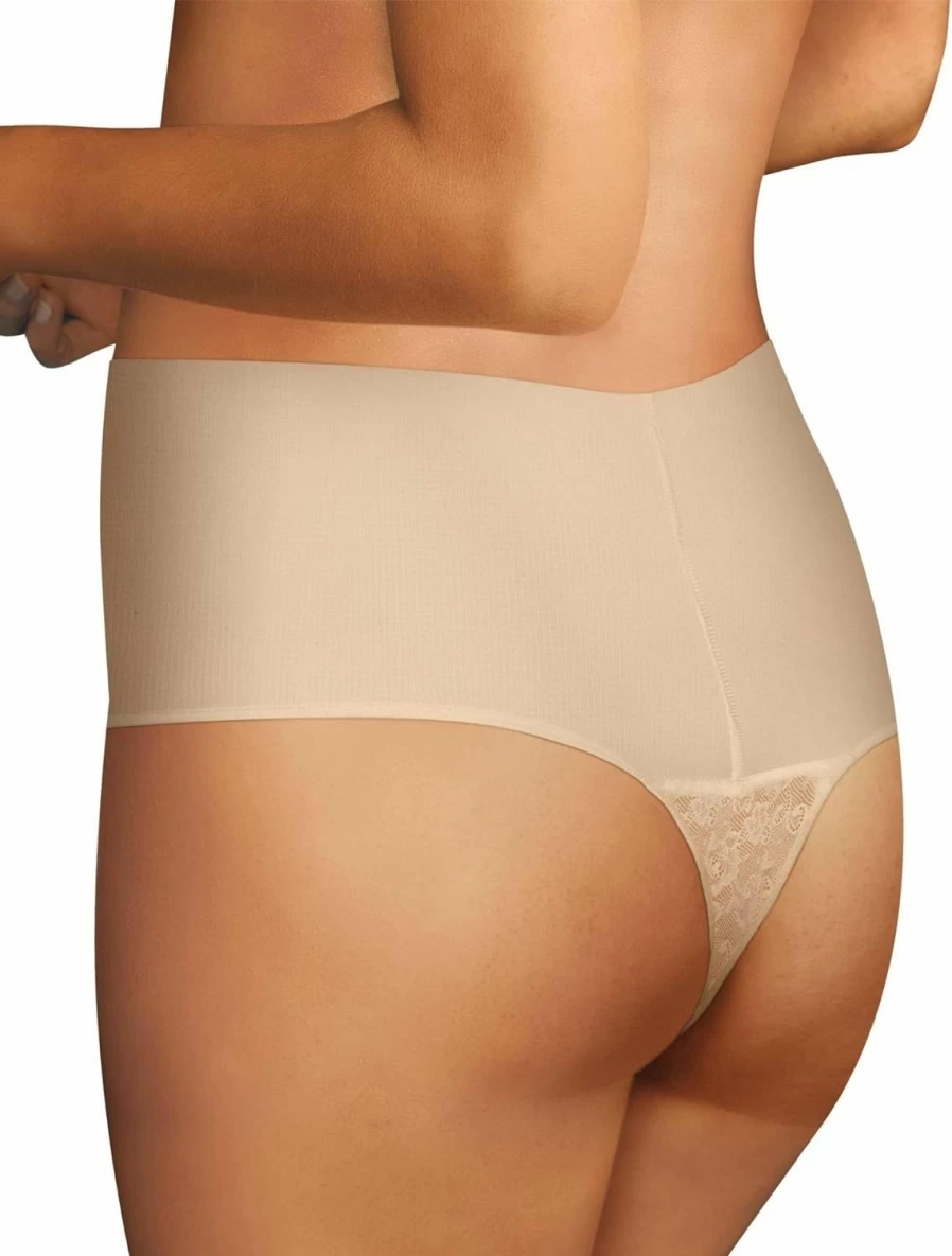 Maidenform Women's Firm Control Lace Thong Shapewear - Moisture-Wicking Shaping Underwear for All-Day Comfort
