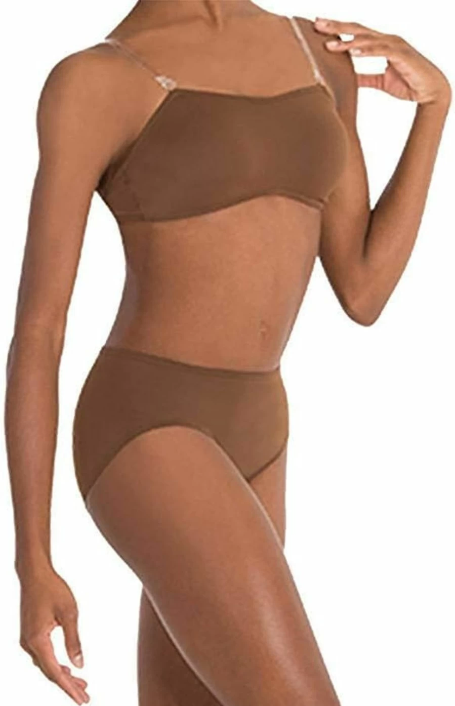Body Wrappers Women's Transparent Strap Bra #274 - Comfortable & Supportive Dance Underwear