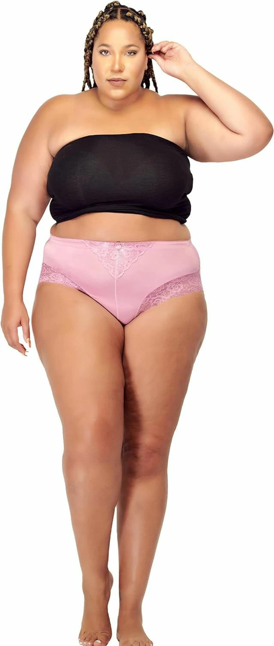 Barbra Lingerie Plus Size Women's Light Control Briefs Panties 5-Pack Comfortable Underwear Set