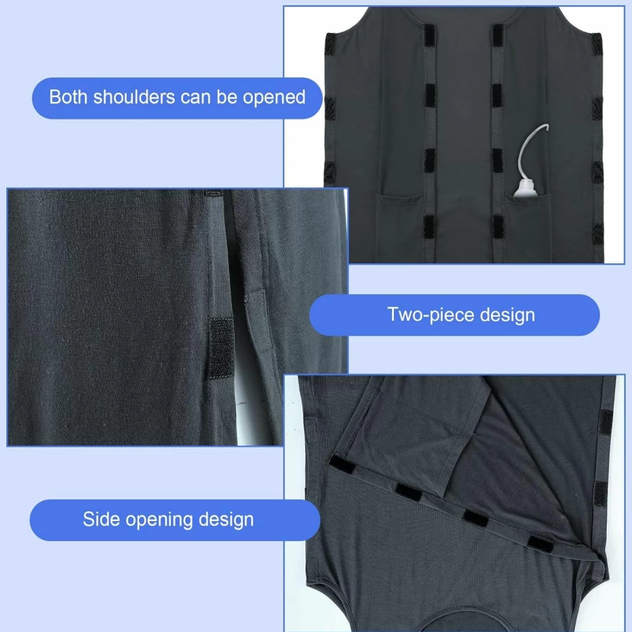 Jeyiour 2 Pack Post-Surgical Mastectomy Camisole with Drain Pockets - Breast Cancer Recovery Tank Top for Drainage Tubes