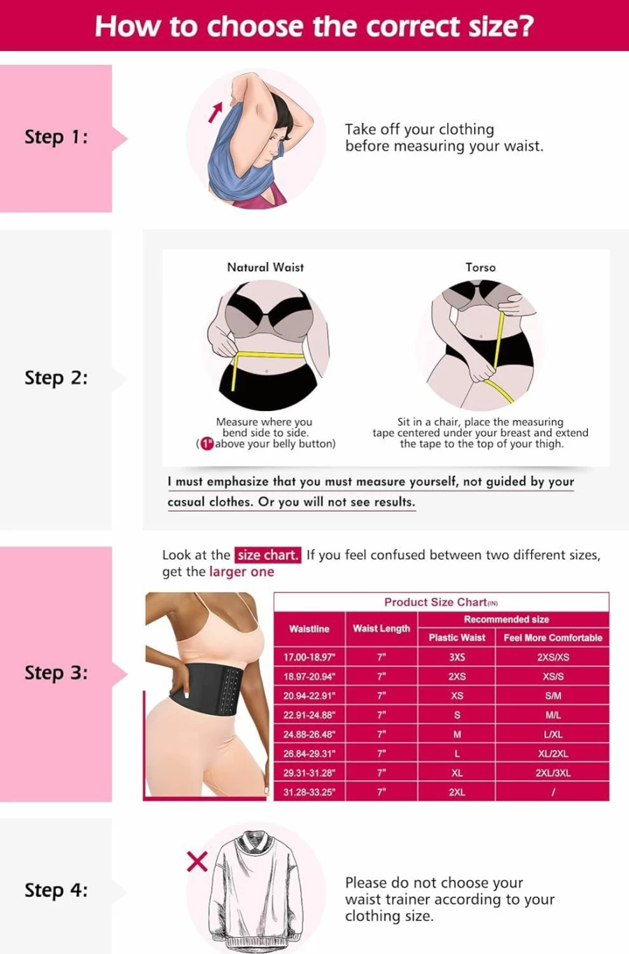 Atbuty Waist Trainer Corset for Women - Latex Tummy Shaper Girdle for Torso Slimming & Body Shaping