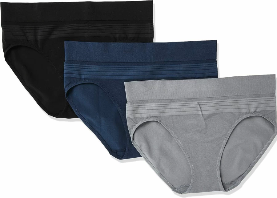 Warner's Women's Blissful Benefits 3-Pack Seamless Hipster Panties for Comfort & Softness
