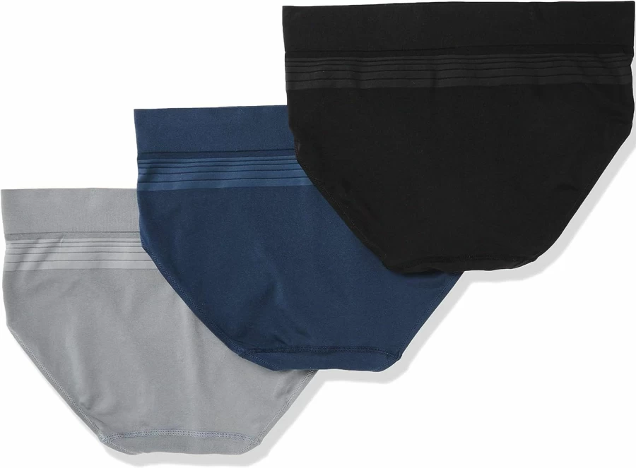 Warner's Women's Blissful Benefits 3-Pack Seamless Hipster Panties for Comfort & Softness