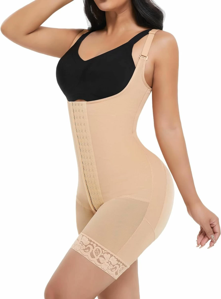 FeelinGirl Post Surgery Fajas Colombianas BBL Stage 2 Compression Garment for Women - Full Body Shaper with Tummy Control