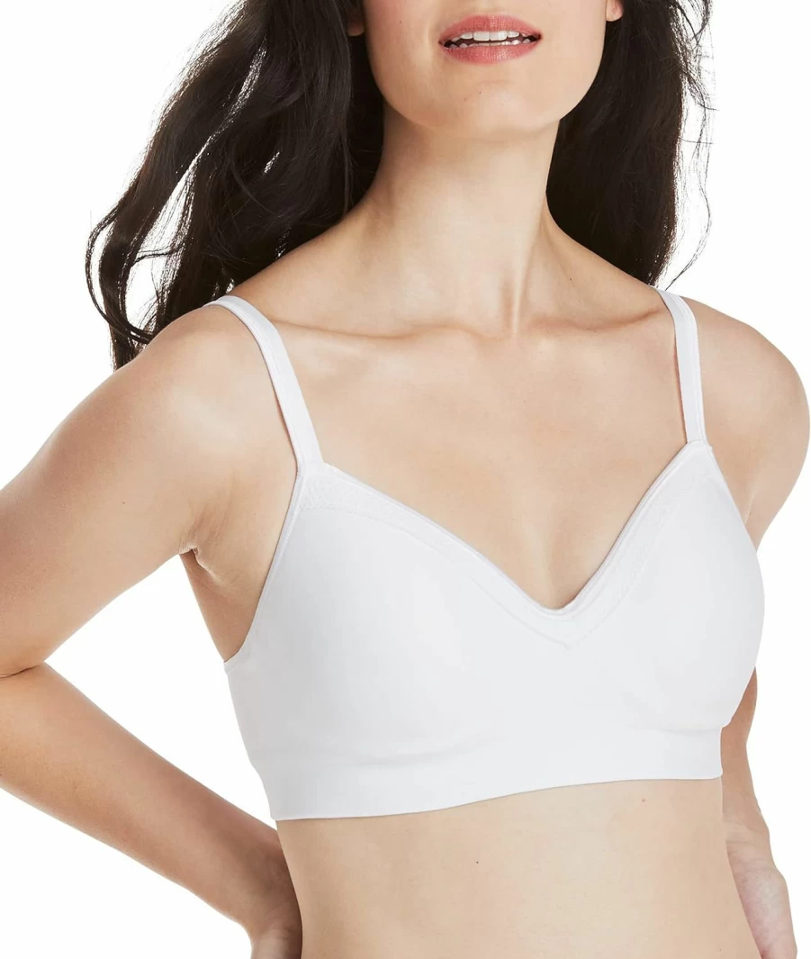 Hanes Women's Wireless Seamless Convertible T-Shirt Bra - Moisture-Wicking Full-Coverage Comfort Bra