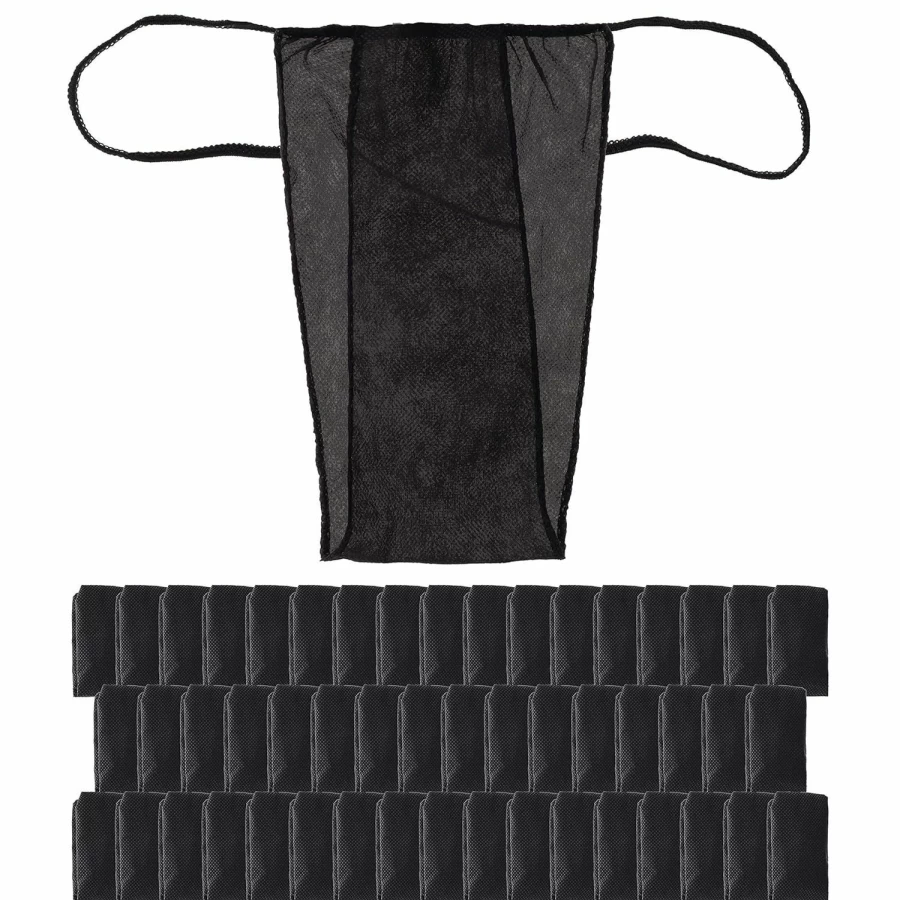Belloccio 50-Pack Disposable Thong Underwear for Spray Tanning & Body Wraps - Breathable & Comfortable