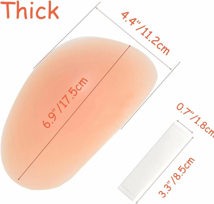 Aimyoo Silicone Hip Enhancer Pads for Women – Oval Padded Butt Lift Inserts for Natural Thicker Look