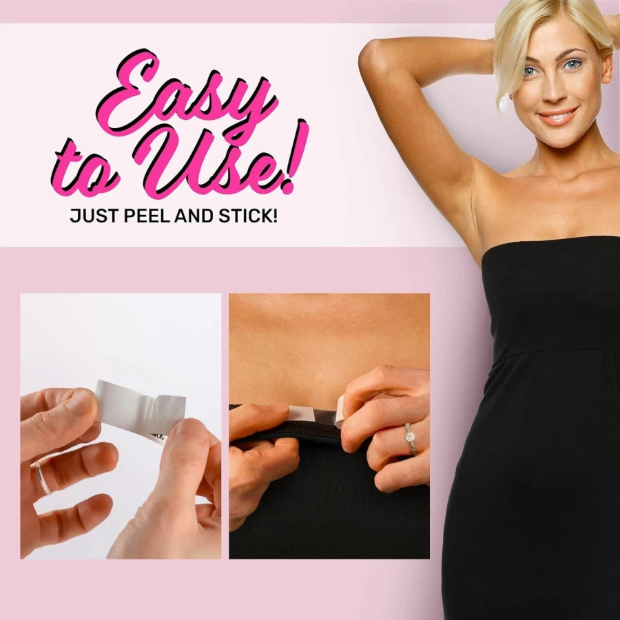 Secret Sidekick Double Sided Fashion Tape - Strong, Clear Body Tape for All Skin Tones & Fabrics - 75 Invisible Wardrobe Strips
