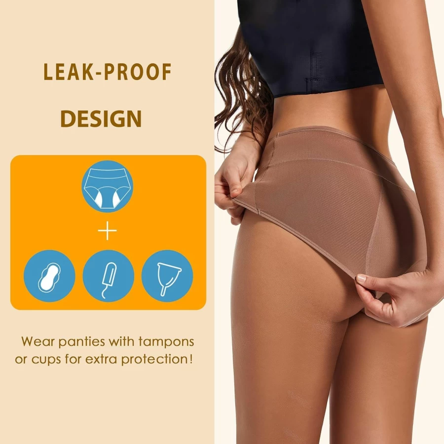 Mordlanka Women's Breathable Period Underwear | Leak-Proof Menstrual Panties | Comfortable & Reusable