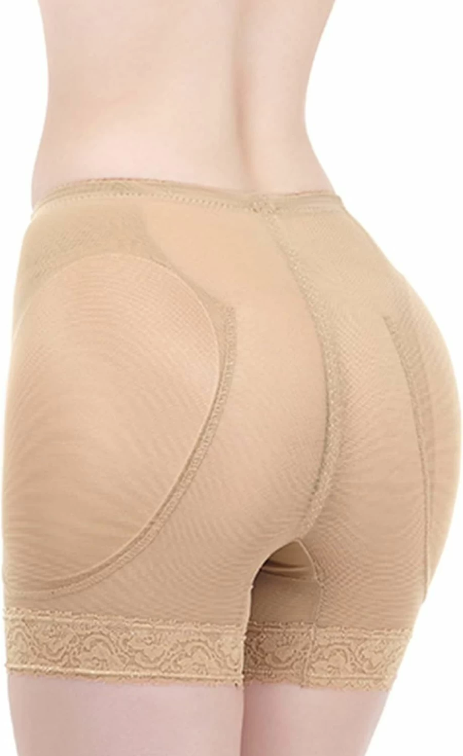 Lu's Chic Women's Shapewear Shorts - Tummy Control & Butt Lifting High Waisted Mesh Panties for Body Shaping