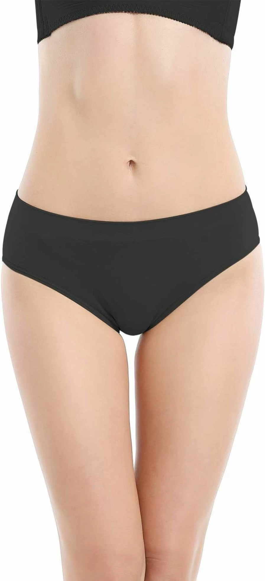 SAYCELI Women's Seamless Cheekini Hipster Briefs - 6 Pack Soft Stretch Bikini Panties