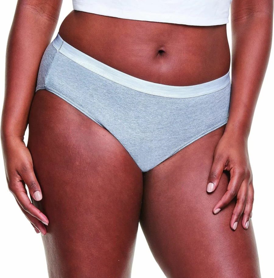 Hanes Women's Cotton Hipster Underwear Multipack - Soft Breathable Panties, Assorted Colors