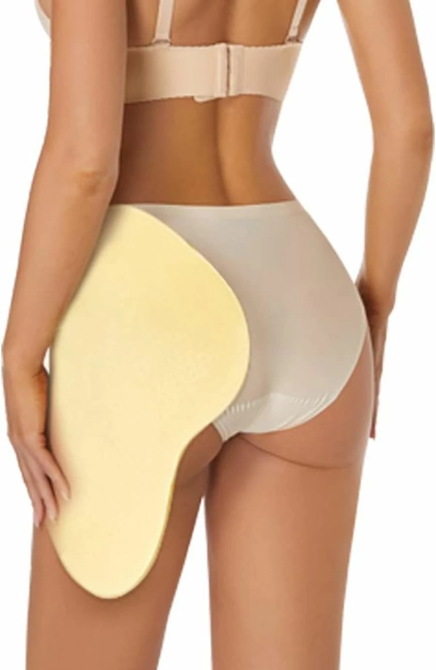 N.Thr Reusable Butt Lift Pads for Underwear – Breathable Sponge Hip Enhancers, Thigh & Buttocks Padding for Crossdressing, Beige
